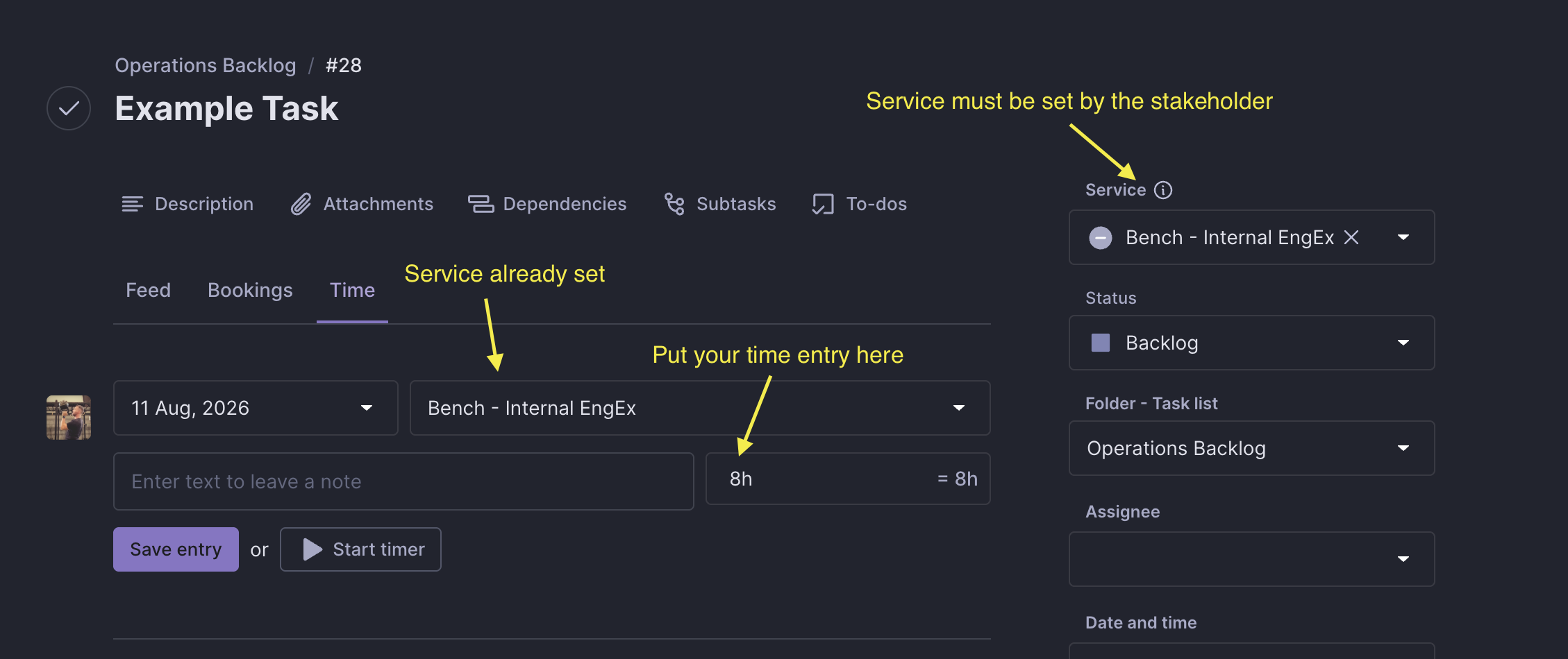 Look for these time tracking settings